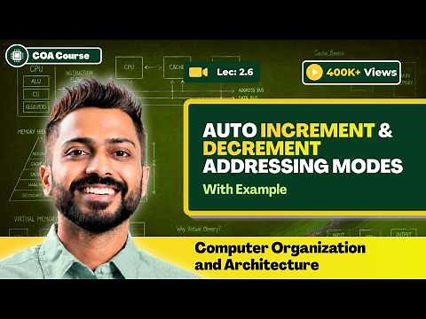 L-2.6: Auto Increment and Decrement Addressing Modes | Computer Organisation and Architecture