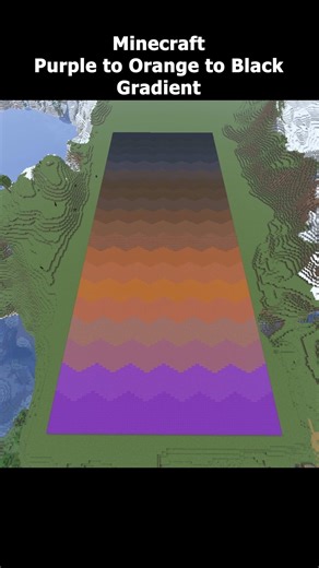 Minecraft Purple to Orange to Black Gradient