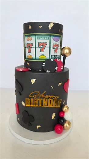 Mamas Got Cakes | Another fun casino theme cake! Getting that flawless smooth finish really is a process. Pro tip, the way you angle your scraper can make... | Instagram
