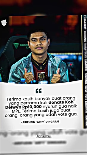 Pesan Khusus Arfy untuk Para Pendukungnya