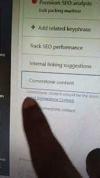 Cornerstone Content & Canonical URL in Yoast SEO Explained #Shorts