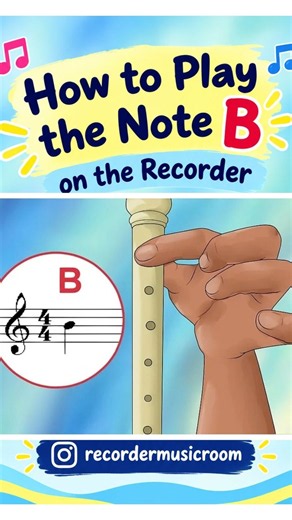 🎵 How to Play the Note B on Recorder! 🎵 #recordermusic #kidmusician #musicteacher #music #recorder
