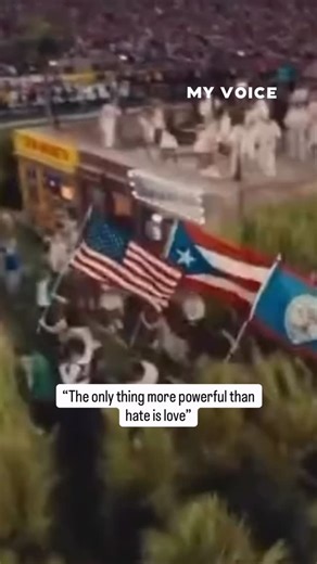 My Voice Official on Instagram: "Bad Bunny could have used this moment to fire back at the people who spent weeks questioning him, diminishing him, or insisting he wasn’t “American enough.” Instead, he did the opposite. Rather than feeding the negativity, he centered the performance on love — on connection, on culture, on unity. He made it clear that the only force stronger than hate is love, and he chose to show that in front of the entire world. He used his time on the Super Bowl stage to cele