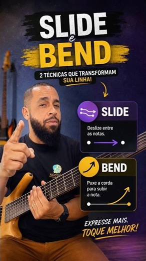 Dicas - Slide e Bend #aula #bass #dica