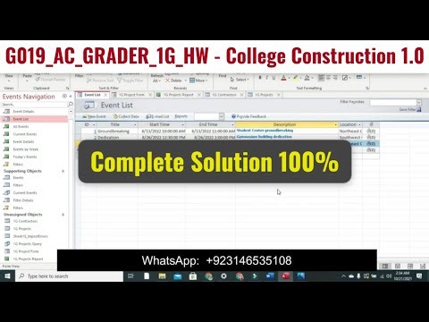 G019_AC_GRADER_1G_HW - College Construction 1.0 #G019ACGrader #CollegeConstruction #ACGrader1G