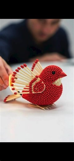 A mockingjay made of matches. #MockingJay #Matches #Art #TheHungerGames #FYP