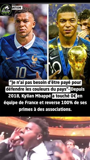 ❤️ Mbappé n’a touché AUCUNE prime avec la France… tout a été reversé à des associations 🇫🇷