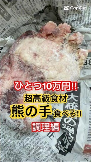 【超高級食材 巨大なクマの手 調理編】 コラーゲンの塊 熊の掌の濃厚煮込み #熊の手 #高級中華料理 #shorts