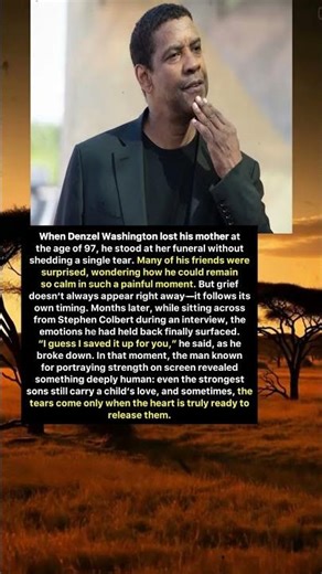 Denzel Washington Breaks Down on Stephen Colbert – A Son’s Hidden Grief