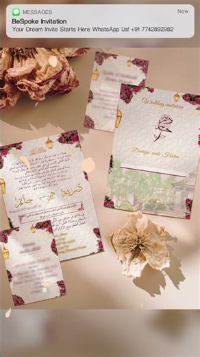 Floral Elegance Wedding Invitation Card | Customizable Elegant Dawoodi Bohra Design