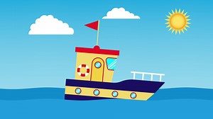 Download Cartoon Sailing Boat Simple Animation for free