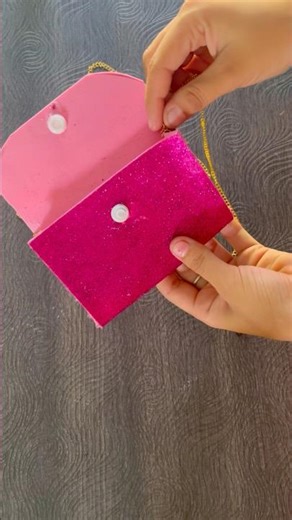 Purse making by glitter paper✨🤩