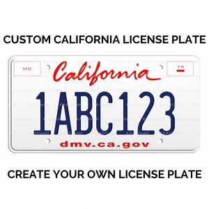 Custom California License Plate / Replica California License Plate Dmv.ca.gov / California License Plate With YOUR TEXT - Etsy