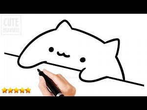 How to Draw Bongo Cat Easy 🎵