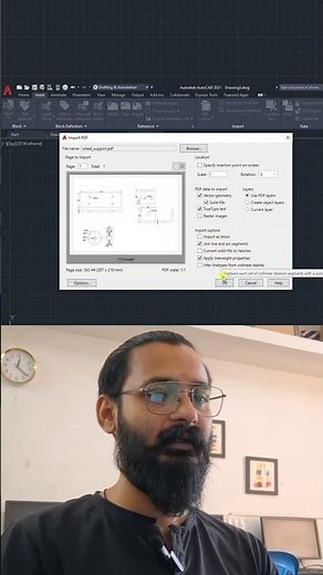 How to import pdf in AutoCAD #autocad