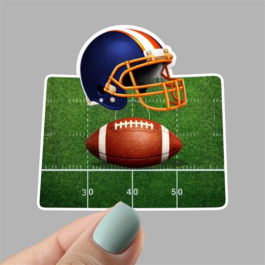 Colorado Football Helmet Sticker, Colorado State Map, Game Day Fan Gift, Sports Decal.