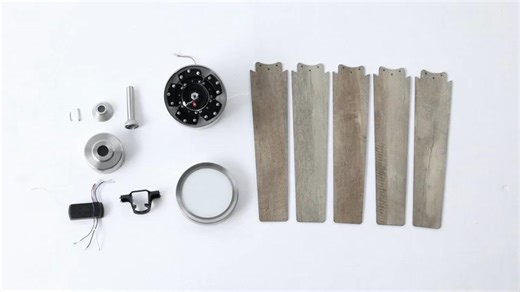 Open Box Vagizm Ceiling Fan 52'' With Light: Modern Remote Control Fans Downrod Mounted - Quiet Reversible DC Motor - Light Memory Function for Patio Dining Room Outdoor Indoor