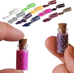 EXCELSIOR MERCANTILE Fairy Dust, 11 Pack | Pixie Dust | Micro Ground Glitter | Tooth Fairy Dust | Magic Dust | Small Glass Bottles with Glitter