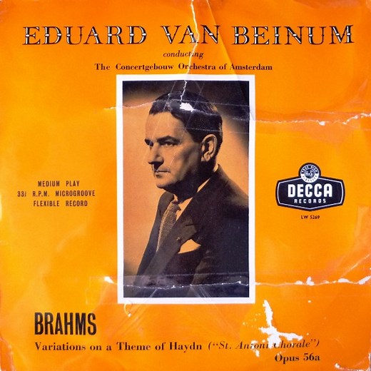Brahms - Eduard van Beinum Conducting The Concertgebouw Orchestra Of Amsterdam - Variations On A Theme Of Haydn ("St. Antoni Chorale") Opus 56a