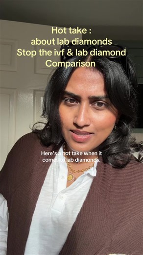 Hot take of lab diamonds! Stop comparing lab diamonds to babies conceived via ivf #labdiamond #diamondring