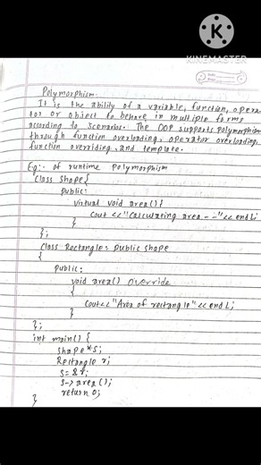 Polymorphism with proper example in Oop in C++ #importantquestions #polymorphism #oop #computer
