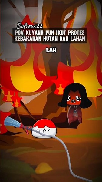 POV kuyang ikut protes kebakaran hutan dan lahan