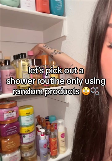 Unique Shower Routine Challenge with Random Products