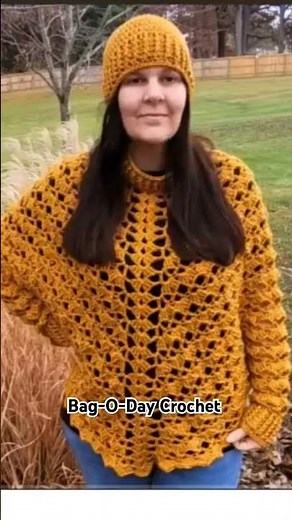 Crochet Sleeved Poncho Tutorial