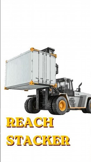 Reach stacker handling 20ft to 53ft containers with ease #shorts