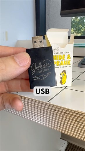 Prank rubber chicken. Plug into a usb port and wait. Office. Friend. Family prank.