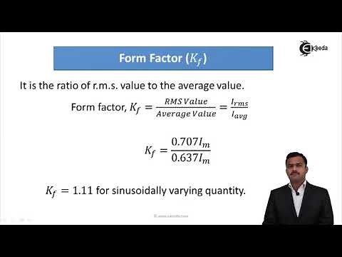 What is Form Factor and Peak or Crest Factor in AC Circuit - AC Circuits