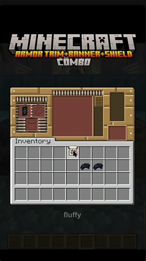 minecraft armor trim+banner+shield combo #minecraft #gaming #armor trims banners shields