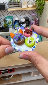 Monsters Inc Mini Donuts from @mini_brands_official Disney Snacks Series 🎀 #miniatures #minibrands #disneyminibrands | Kayteekays.minis