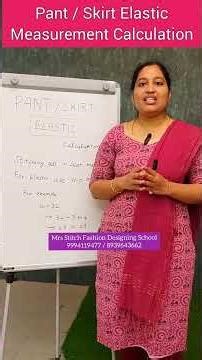 Pant Skirt ELASTIC Measurement Calculation / Mrs Stitch Fashion Designing School #fashiondesigner