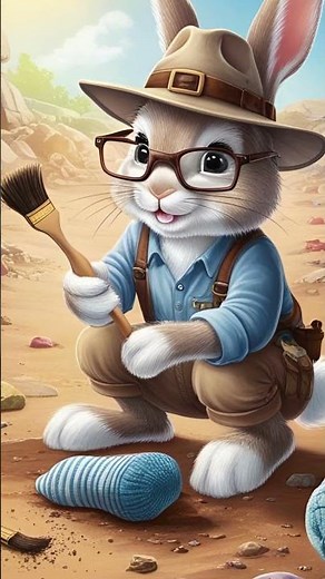 Bunny Archaeologist Discovers Ancient Sock Fossils | Cute Animation Adventure