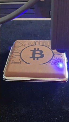 engraved Bitcoin on Cigarette Case #btc #bitcoin #bitcoinmerch