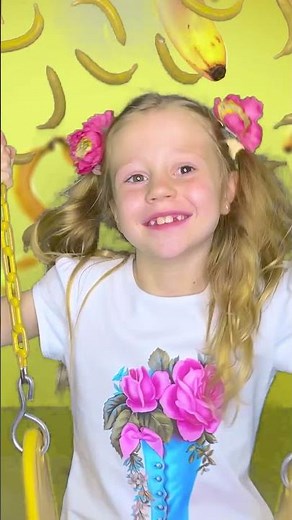 Nastya and Dad - One wonderful family day of fun. Story about banas.
