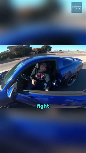 Mustang Driver almost HITS Biker... huge Fight breaks out! 😡