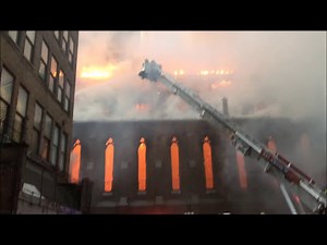 FDNY RESPONDING TO & BATTLING MAJOR 4TH ALARM FIRE AT THE SERBIAN ORTHODOX CATHEDRAL OF ST. SAVA.