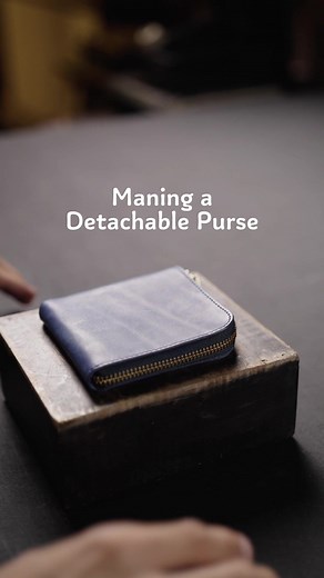 Making a Detachable Purse #asmr #leathercraft #smallpurse