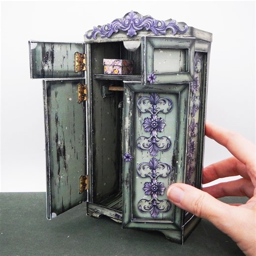 Paper Craft Miniature Wardrobe – DIY Dollhouse Furniture Templates - Etsy