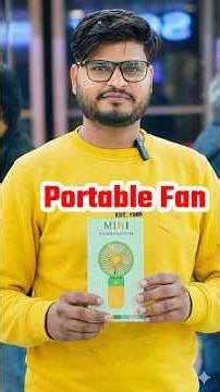 Mini Portable Fan Review 🔥 | USB Rechargeable Portable Fan with 3 Speed Modes #shorts