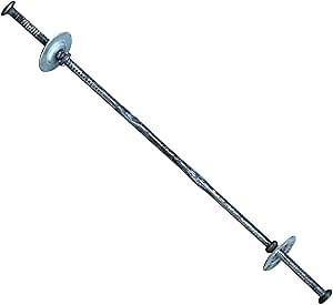 Amazon.com: 8" x 1 ⅝" Standard Snap Ties for Concrete Forms - 1" Cupped Loose Washer, Integral Heads - 2:1 Safety Factor, 2,250 lbs Working Load - Construction Grade 4 Gauge Steel (Extra Short End, 100, Count) : Industrial & Scientific