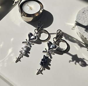 Cute Black, White Bear Key Chain, Keychain, Keyring - Etsy