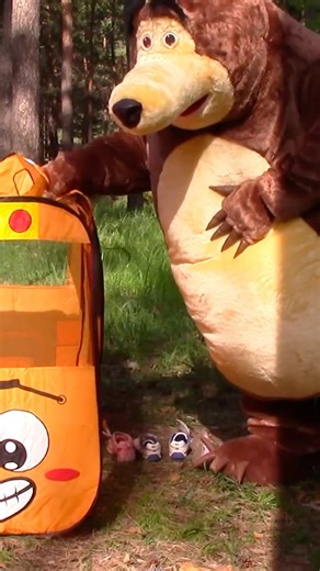 🐻 Big Bear and the Little Bus! A funny story from Yaroslava and friends! 🚌😂 #kidsplay #children