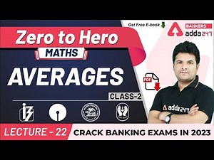 Average Problems Tricks and Shortcuts (Class-2) | Maths | Adda247 Banking Classes | Lec-22