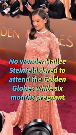 No wonder Hailee Steinfeld dared to attend the Golden Globes while six months pregnant—she used three astonishing methods to protect her child.#haileesteinfeld #goldenglobes #foryou #celebrity #fyp #usa