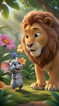 The Lion and the Mouse Story for Kids 🦁🐭 | Moral Story in English | Animated Bedtime Story