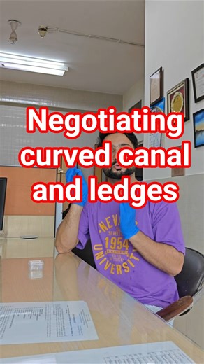 negotiate the curved canals | heat treated files #dentistry #dentaleducation #shorts