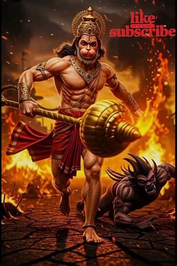 हनुमान ने असुर को घसीट कर मारा #shortsfeed #shorts #hanuman #hanumanji #hanumanchalisa #sankatmochan